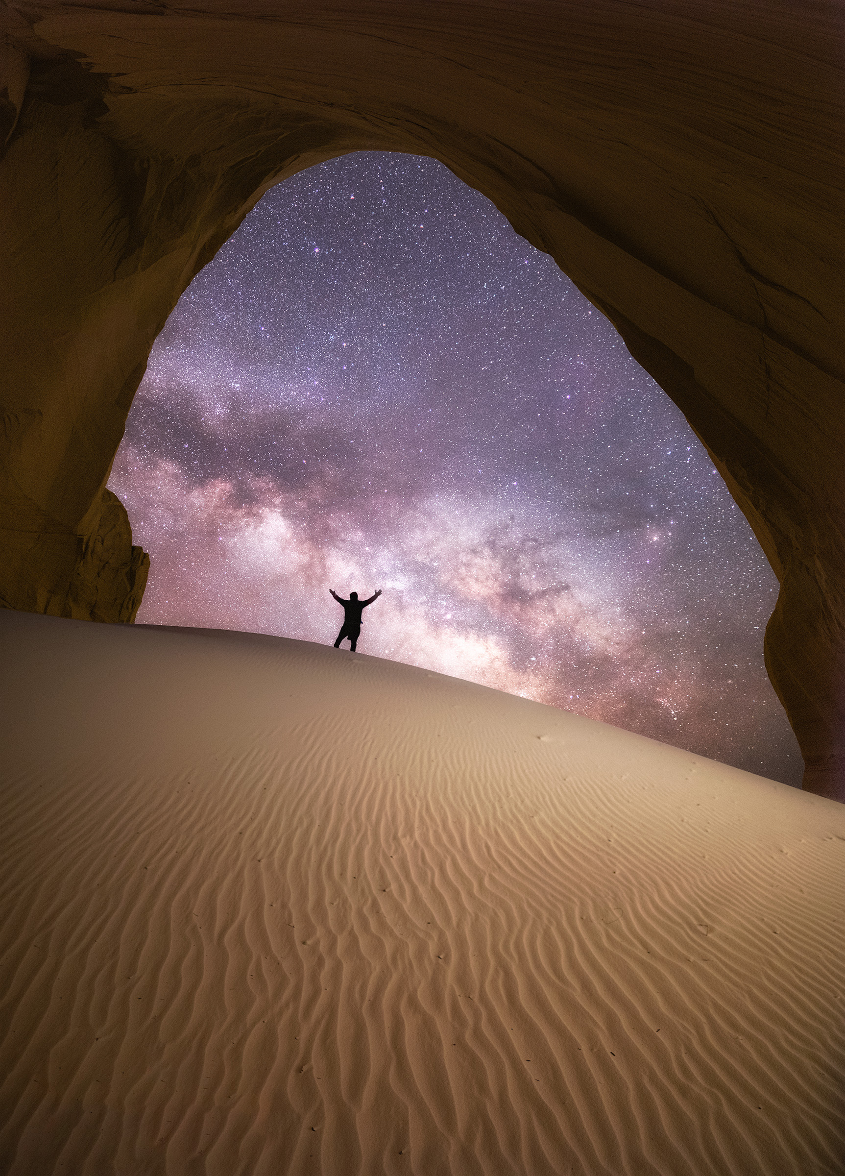 Sand Cave Milky Way photograph